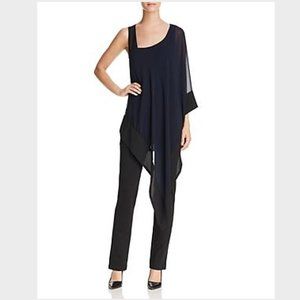 DKNY Asymmetric Overlay Top